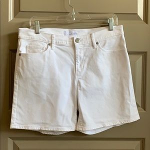 White denim shorts